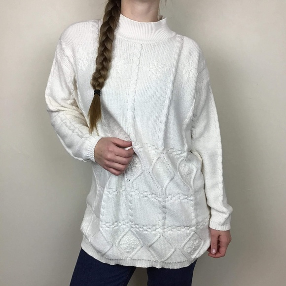 Vintage Sweaters - Vintage Liz Claiborne Mock Neck Sweater Dress